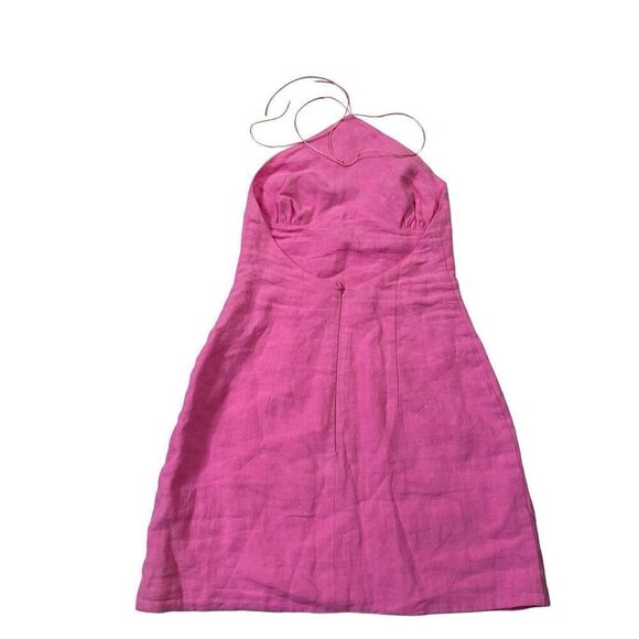 Natalie Rolt Vibrant Pink Halter Mini Dress - Picture 4 of 9